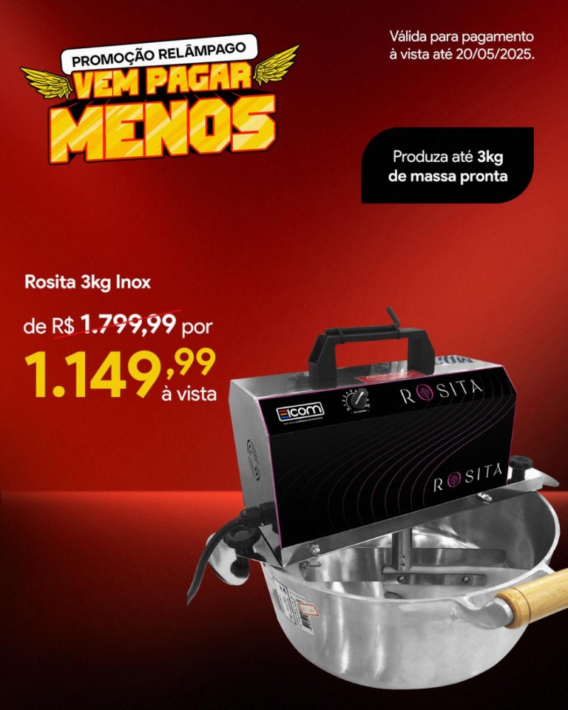 Panela Elétrica Rosita 3kg Inox