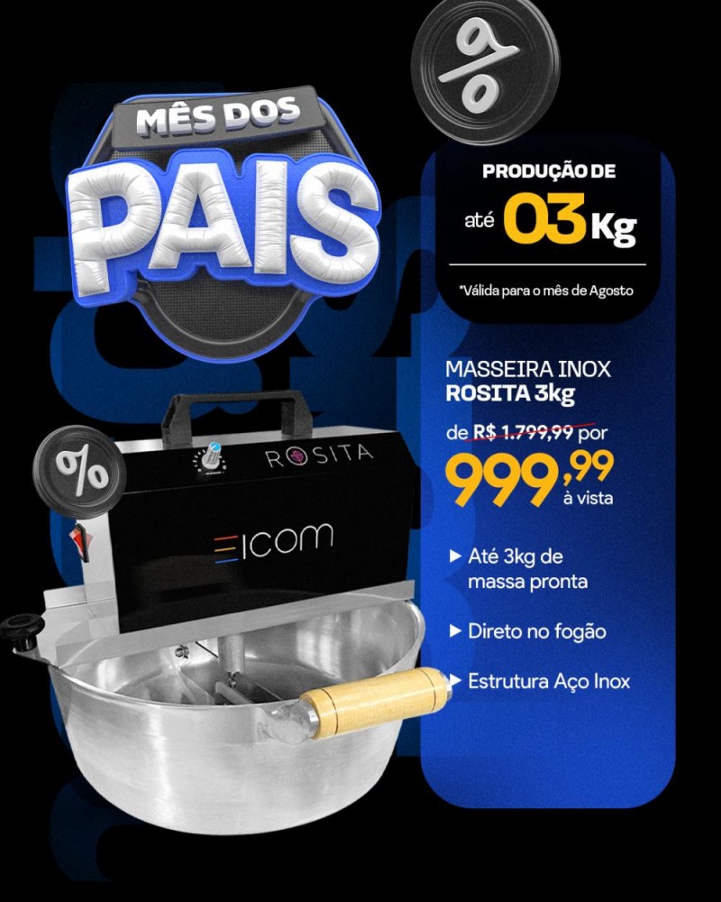 Panela Elétrica Rosita 3kg Inox