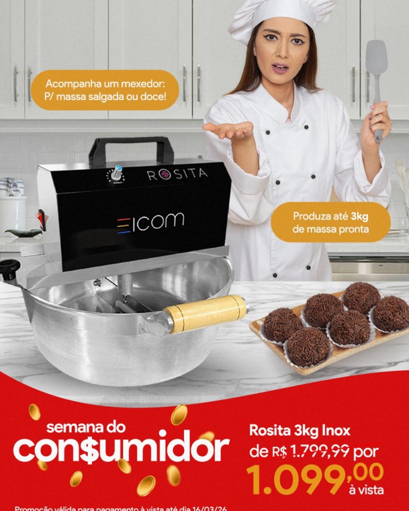 Panela Elétrica Rosita 3kg Inox