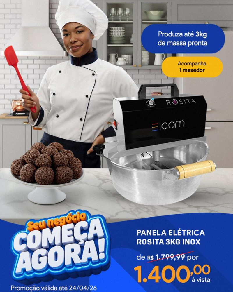 Panela Elétrica Rosita 3kg Inox