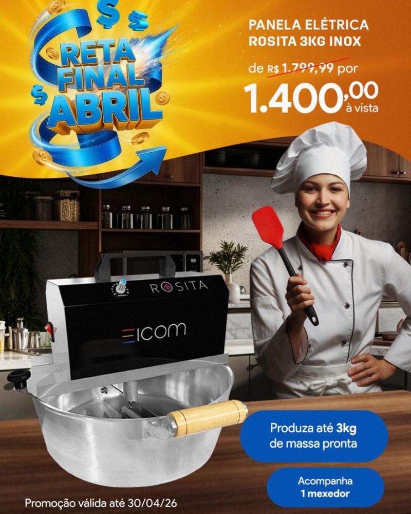 Panela Elétrica Rosita 3kg Inox