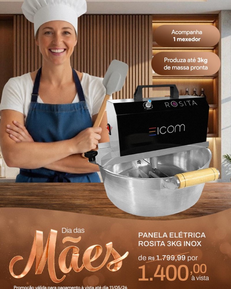 Panela Elétrica Rosita 3kg Inox