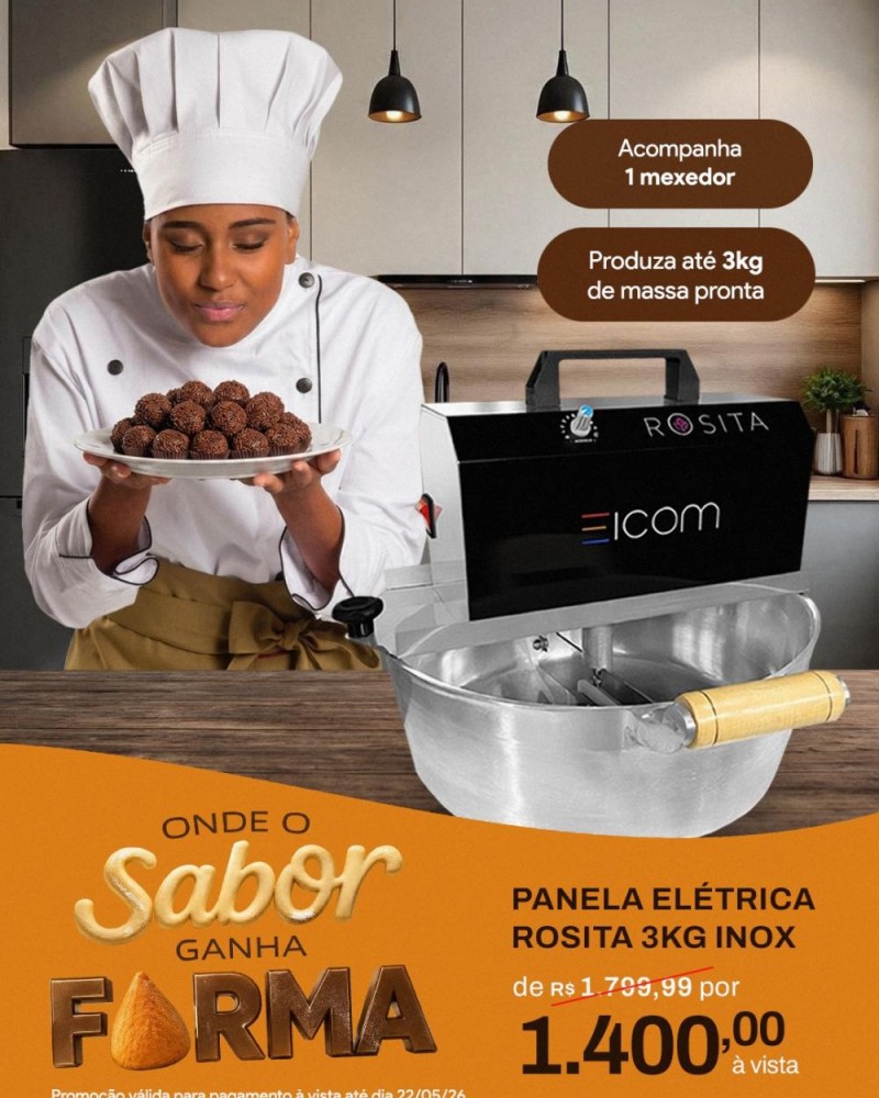 Panela Elétrica Rosita 3kg Inox