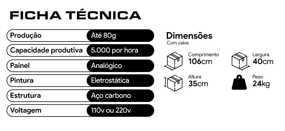 Empanadeira Plus (5g até 80g)